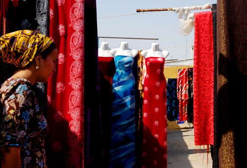 Ashkabat, Turkmenistan, Dress Fabric Market
