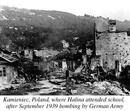 Photograph of Kamieniec after September 1939 bombing by German Army