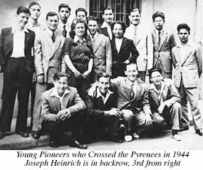 Photograph of Sixteen Young Pioneers who Crossed the Pyrenees in 1944