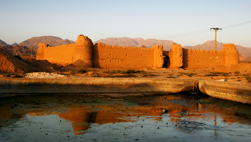 Iran, Ruined Fort Along the Road to Yazd