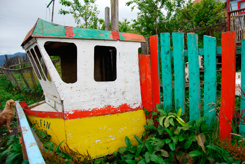 Boat Fence, Puerto Eden, Chile