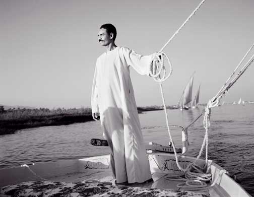 Felluca sailing on the Nile at Aswan