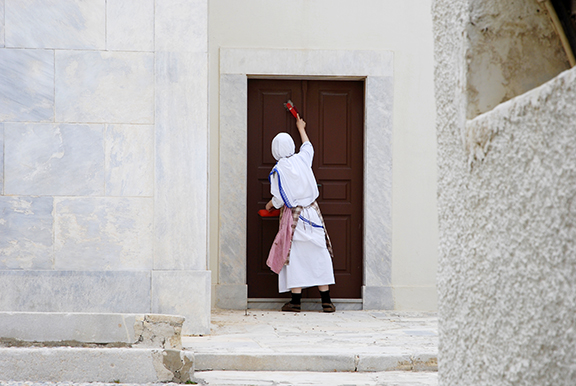 Cleaning Naxos Church