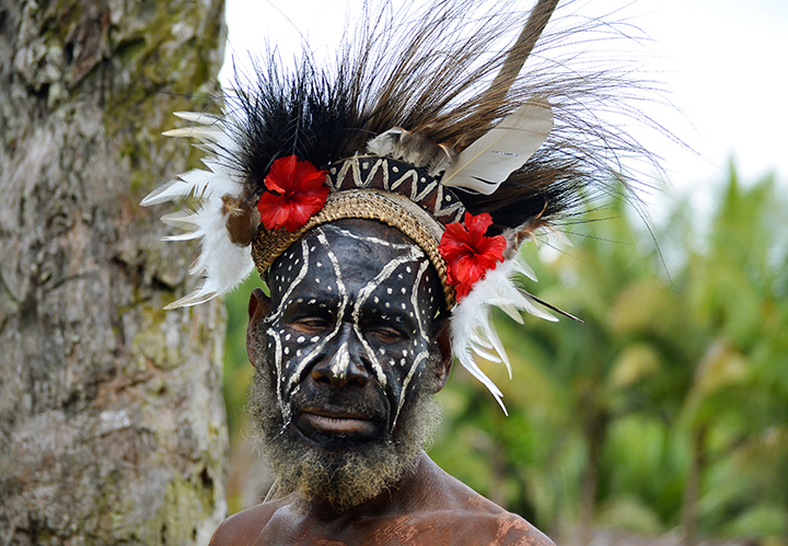 Karawari Man with Black painted face