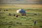 Mongolia, Young Girl and Ger