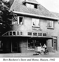 Photograph of Bert Bochove's Store and House Before He Built the Hiding Place and Balcony