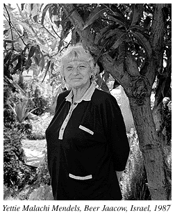 Photograph of Yettie Mendels, 1987