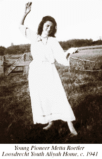 Photograph of Young Pioneer Metta Roetler Dancing at Loosdrecht Youth Aliyah Home, c. 1941