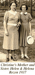 Photograph of Christine's Mother and Sister, Helen and Helena Rozen, 1937