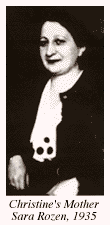 Photograph of Sara Rozen, Christine's Mother